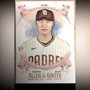 Ha-seong Kim - 2021 Topps Allen and Ginter #176 silver portrait San Diego Padres